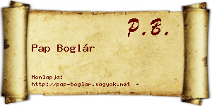 Pap Boglár névjegykártya